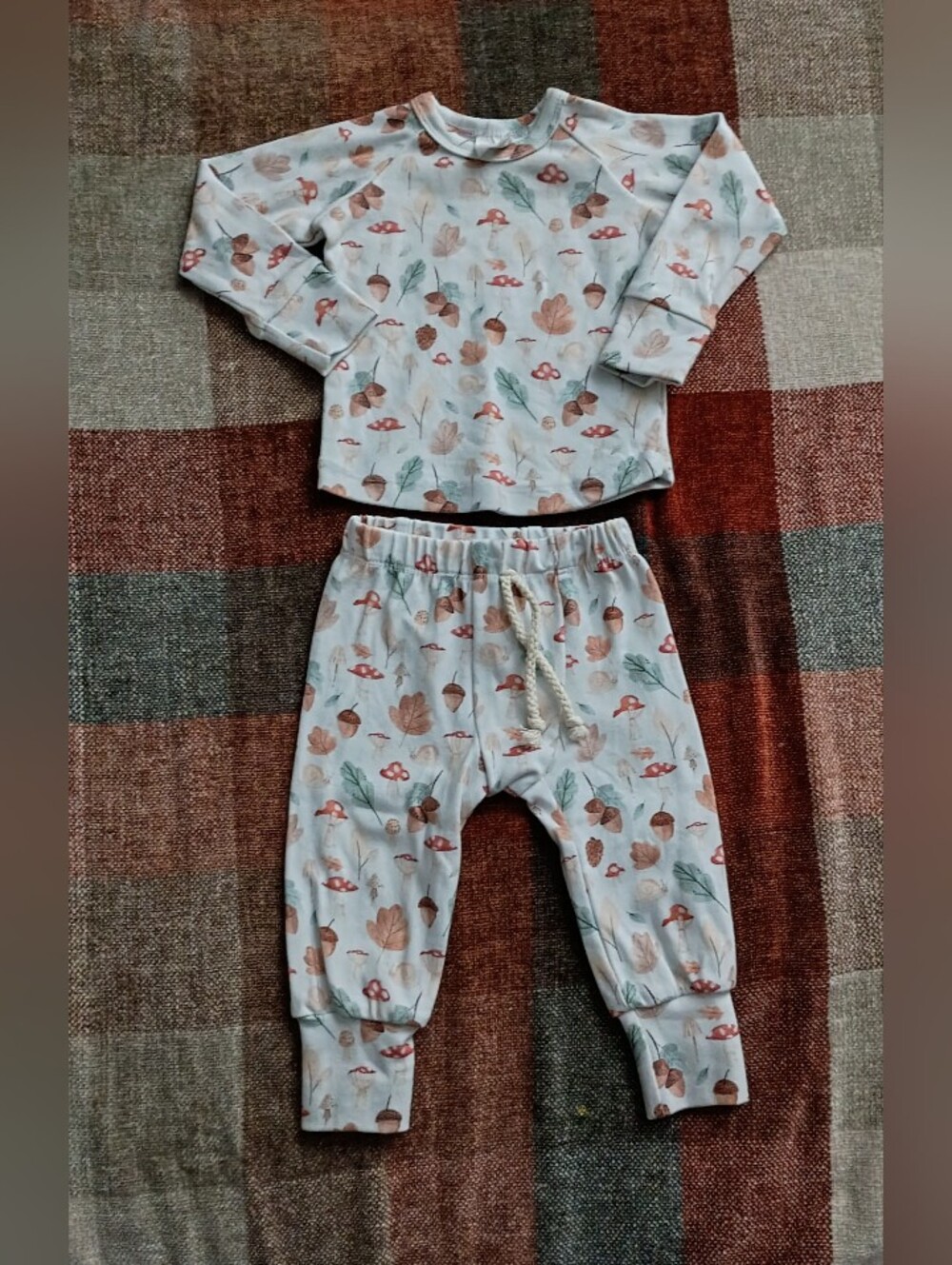 Little One Shop Cotton Mushie Woodland Cotton Lounge Set 3-6 NWOT